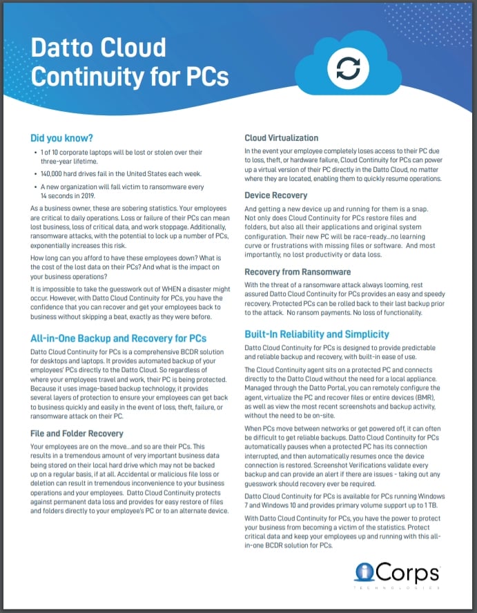 [DOWNLOAD DATASHEET] Datto Cloud Continuity Webp