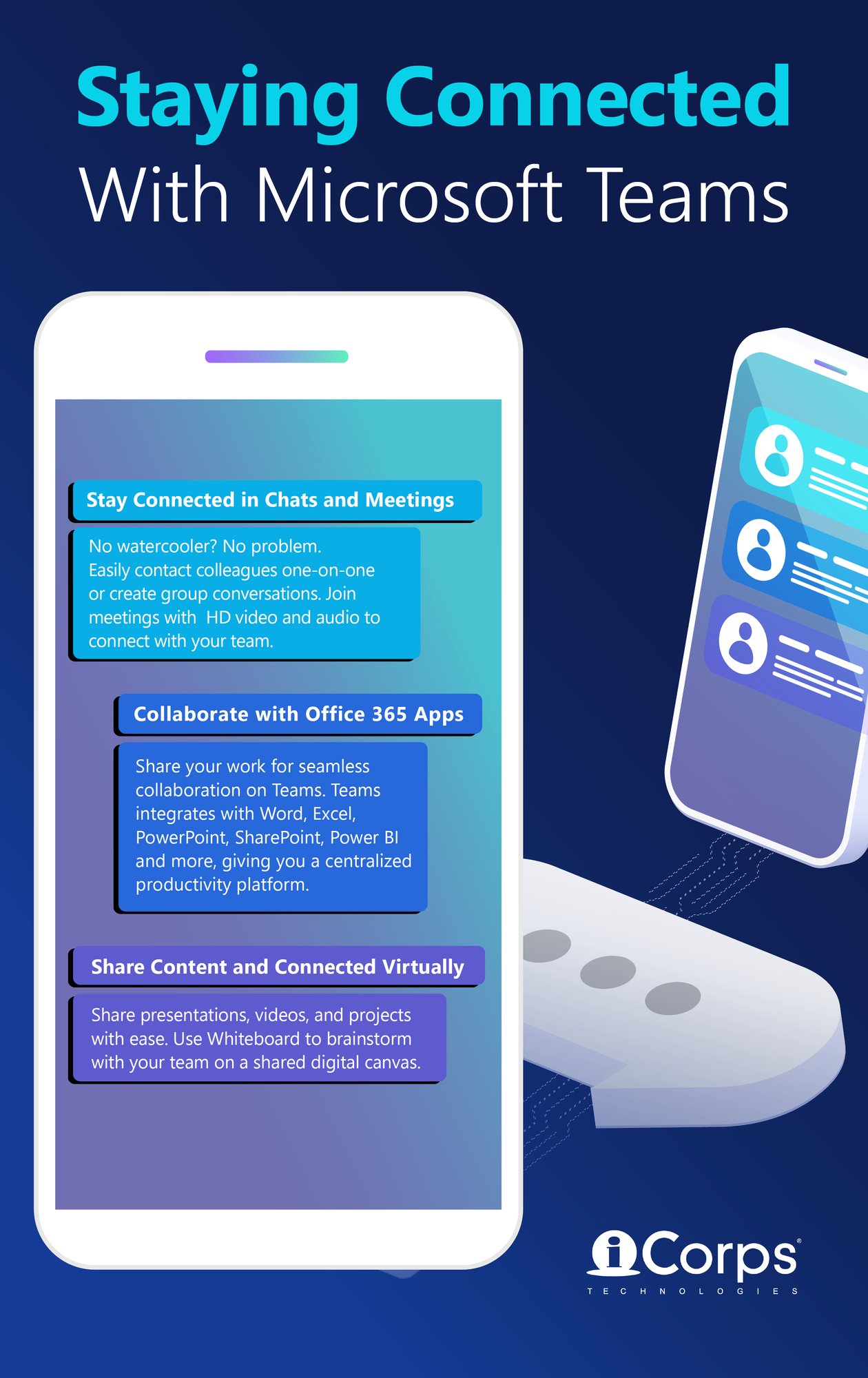 Staying Connected with Microsoft Teams Infographic