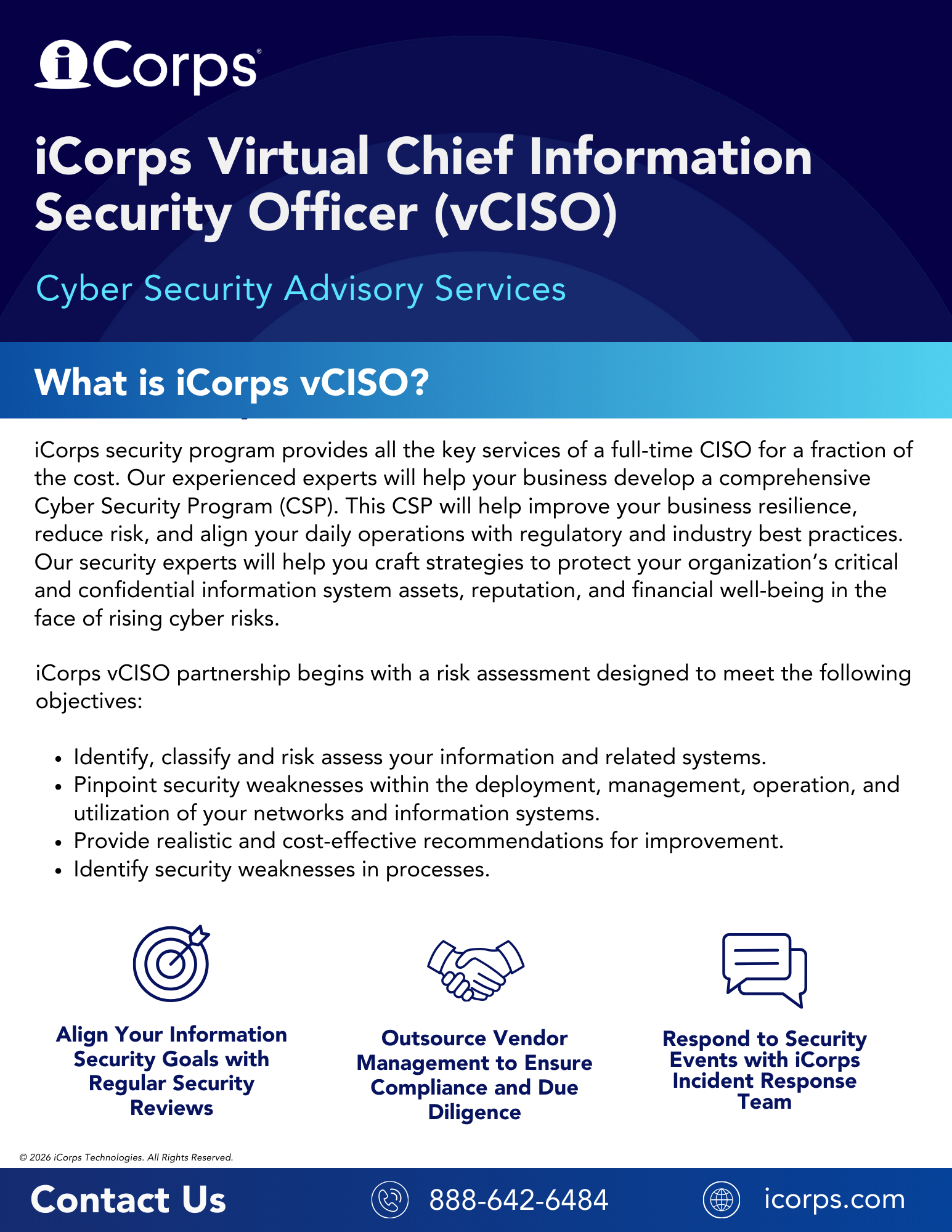 Virtual Chief Information Security Officer (vCISO) Service Datasheet