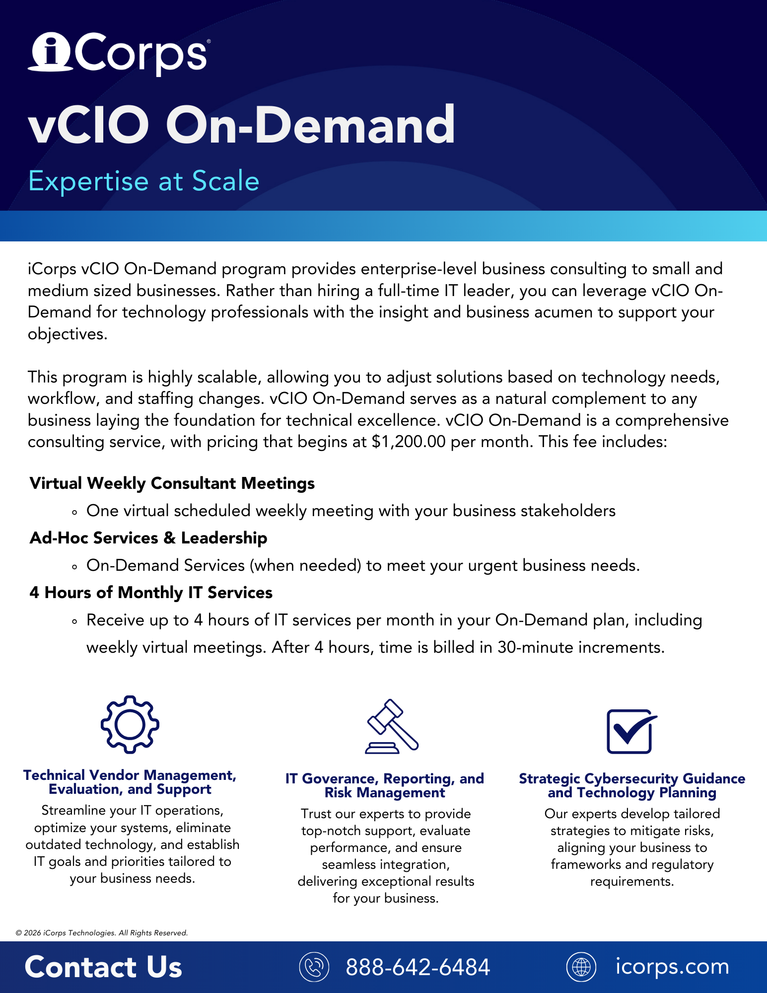 iCorps vCIO On-Demand (2026)