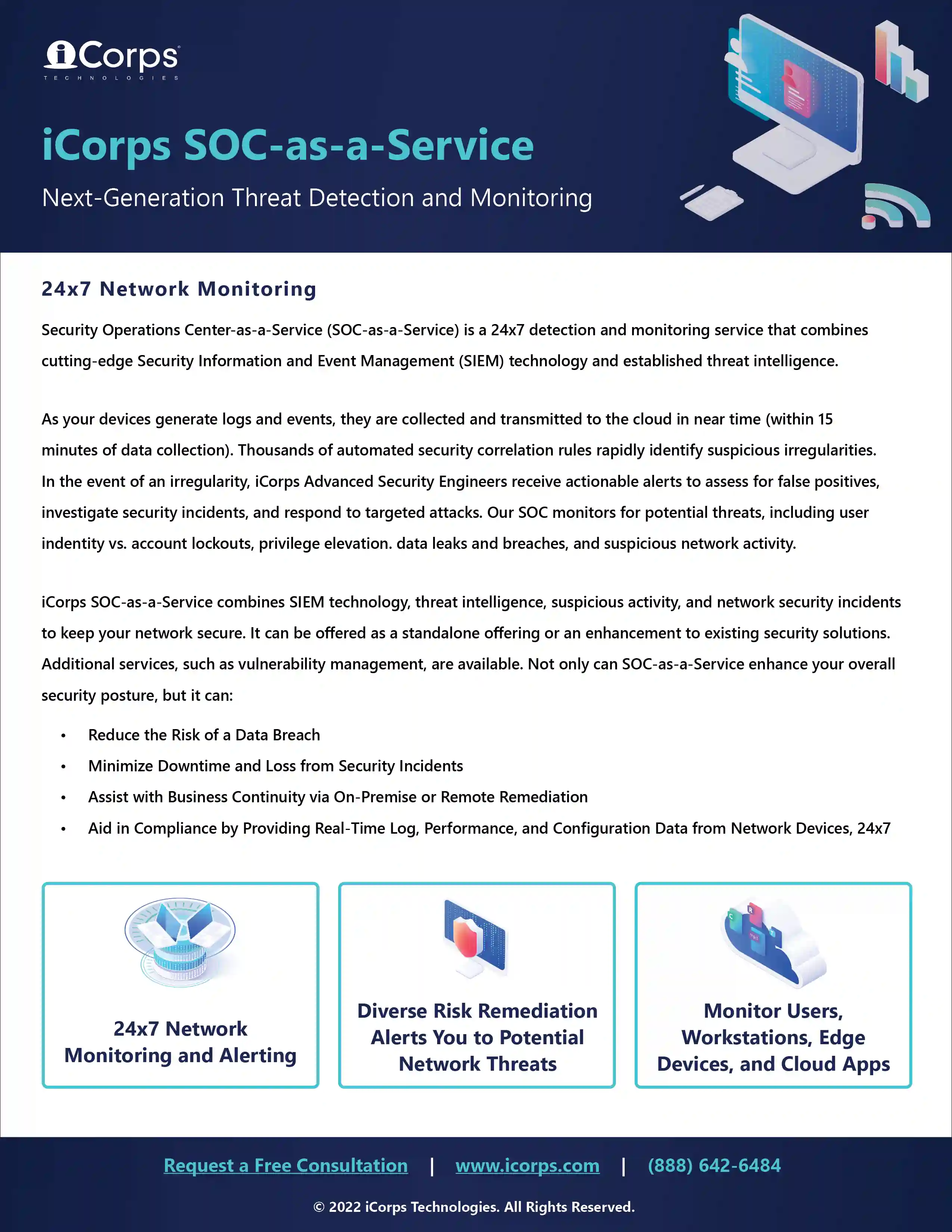 iCorps SOC-as-a-Service Datasheet V2 (2022)