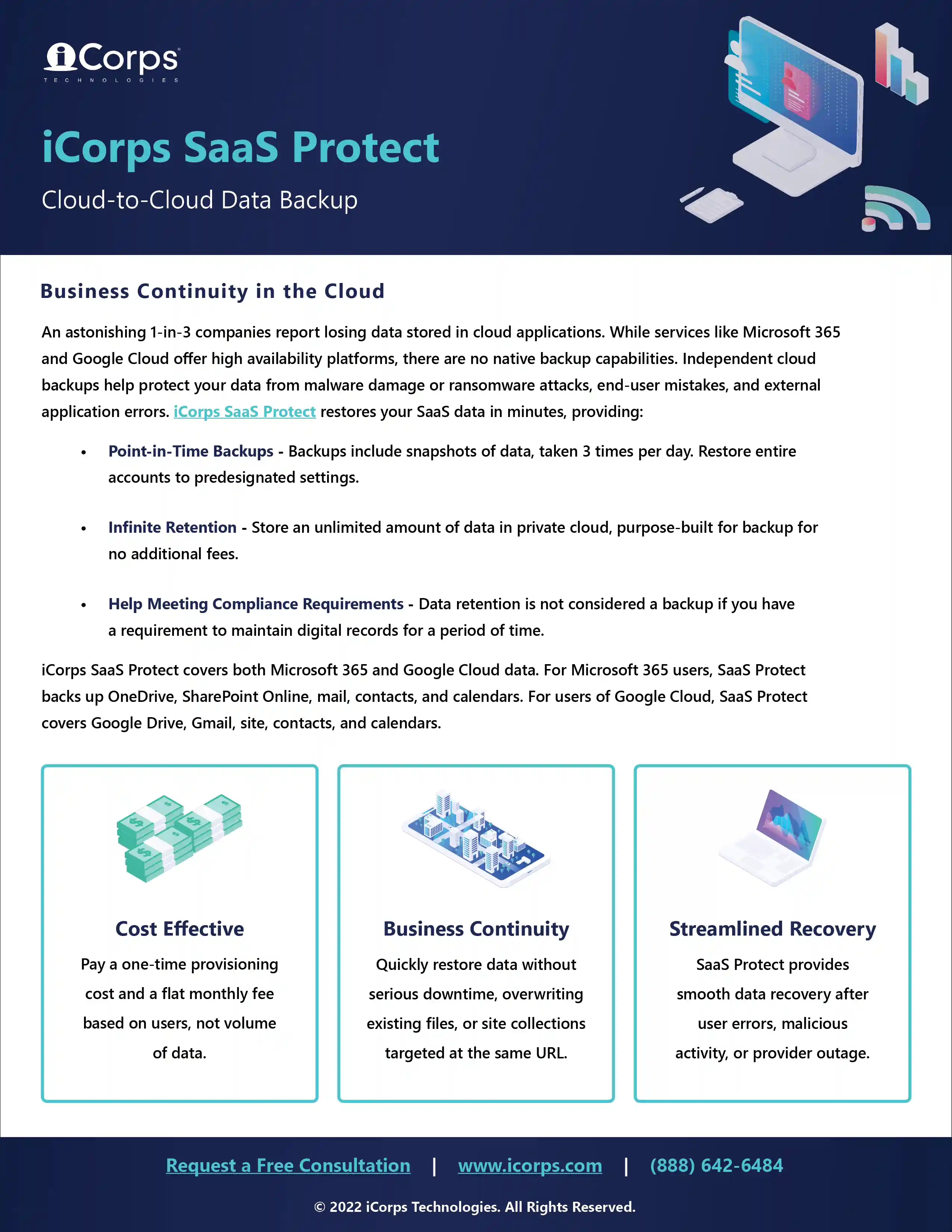 iCorps SaaS Protect Datasheet (2022)